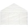 vidaXL Pavillon mit Dach Wei&szlig; 15,61x4,08x3,22 m Polyethylen