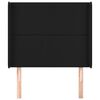 vidaXL Kopfteil mit Ohren Schwarz 93x16x118/128 cm Kunstleder