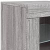 vidaXL Sideboard mit LED-Leuchten Grau Sonoma 163x37x67 cm