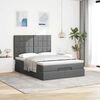vidaXL Ottoman-Bett mit Matratze & LEDs Dunkelgrau 140x200 cm Stoff