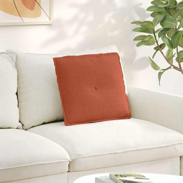 vidaXL R&uuml;ckenkissen Rot-Orange 50 x 45 cm Cordstoff