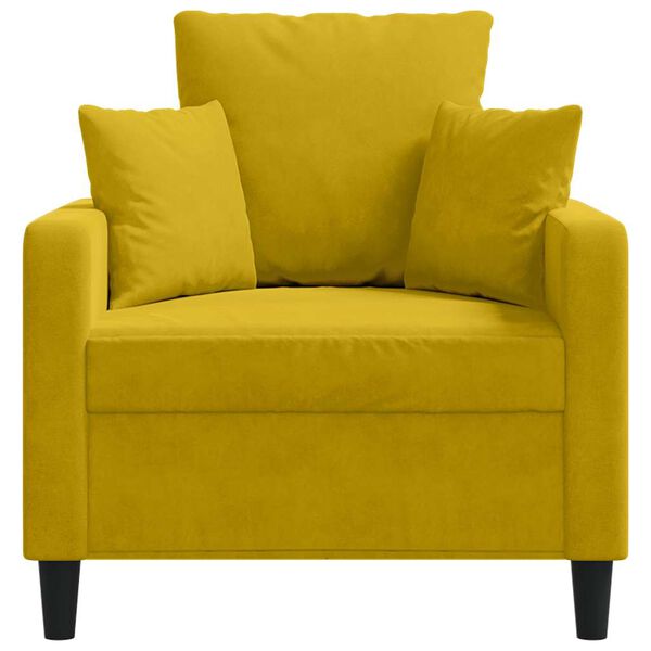 vidaXL Sessel Gelb 60 cm Samt