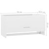 vidaXL Kleiderschrank Hochglanz-Wei&szlig; 70x32,5x35 cm Holzwerkstoff