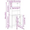 vidaXL Highboard Artisan-Eiche 69,5 x 34 x 180 cm Holzwerkstoff