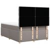 vidaXL Boxspringbett mit Matratze Taupe 140x200 cm Stoff