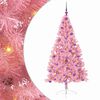 vidaXL Künstlicher vorbeleuchteter Weihnachtsbaum Rosa 180 cm PVC