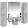 vidaXL Badezimmerm&ouml;bel-Set 6 pcs Betongrau Ingenieurholz und Glas