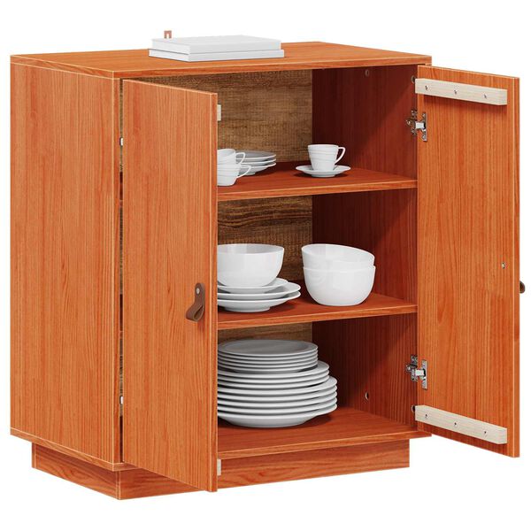 vidaXL Sideboard Wachsbraun 65,5 x 40 x 75 cm Massives Kiefernholz