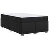 vidaXL Bettrahmen mit Matratze Schwarz 120 x 200 cm Stoff