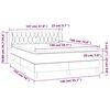 vidaXL Boxspringbett mit Matratze Rosa 140x190 cm Samt