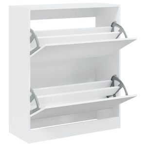 vidaXL Schuhschrank Wei&szlig; 80x34x96,5 cm Holzwerkstoff