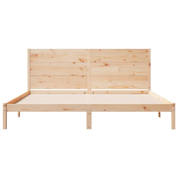 vidaXL Massivholzbett Extra Lang ohne Matratze 180x220 cm