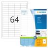HERMA Etiketten PREMIUM Permanent Haftend A4 48,3x16,9 mm 100 Bl&auml;tter