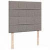 vidaXL Ottoman-Bett mit Matratze & LEDs Taupe 120x190 cm Stoff