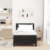vidaXL LED Boxspringbett mit Matratze mit LED Schwarz 90 x 200 cm Samt
