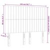 vidaXL LED Kopfteil Dunkelgr&uuml;n 144x5x118/128 cm Samt