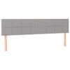 vidaXL Ottoman-Bett mit Matratzen & LEDs Hellgrau 200x200 cm Stoff