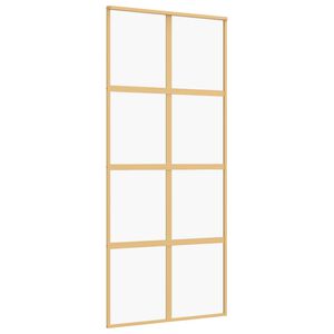 vidaXL Schiebet&uuml;r Golden 90x205 cm ESG-Klarglas und Aluminium