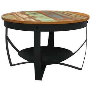 vidaXL Couchtisch &Oslash;68x43 cm Recyceltes Massivholz