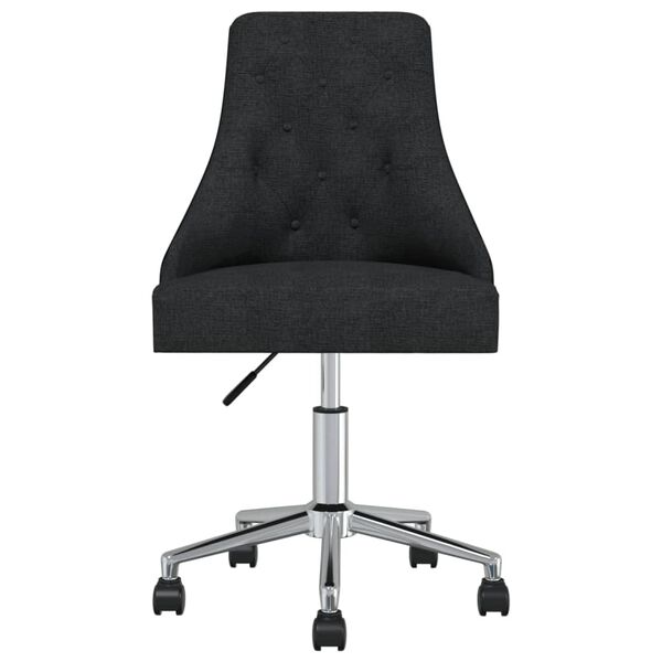 vidaXL Esszimmerst&uuml;hle 2 Stk. Drehbar Schwarz Stoff