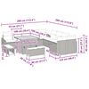 vidaXL Garten-Sofa-Set mit Kissen 13 pcs Grau Poly Rattan