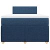 vidaXL Boxspringbett mit Matratze Blau 120x200 cm Stoff