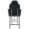 vidaXL Tragbarer Kosmetikstuhl Kunstleder 185x78x76 cm Schwarz