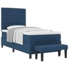 vidaXL Boxspringbett mit Kopfteil Blau 90 x 200 cm Stoff
