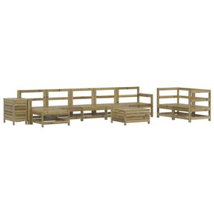 vidaXL 10-tlg. Garten-Sofagarnitur Kiefernholz Impr&auml;gniert