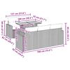 vidaXL 6-tlg. Garten-Sofagarnitur mit Kissen Schwarz Poly Rattan