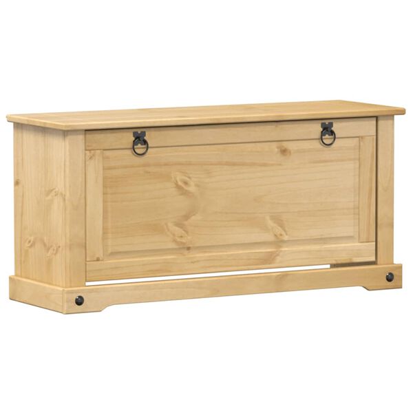 vidaXL Schuhschrank Corona Wei&szlig; 99 x 32 x 85 cm Massives Kiefernholz