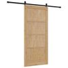 vidaXL Schiebet&uuml;r Braun 93 x 202 cm Massives Kiefernholz