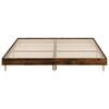 vidaXL Bettgestell ohne Matratze R&auml;uchereiche 200x200 cm Holzwerkstoff