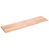 vidaXL Tischplatte Hellbraun 200x50x(2-4)cm Massivholz Eiche Behandelt