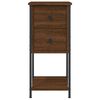 vidaXL Nachttische 2 Stk. Braun Eichen-Optik 32x42x70 cm Holzwerkstoff