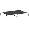 vidaXL Hundebett Erh&ouml;ht Schwarz 150x90x20 cm Oxford-Gewebe und Stahl