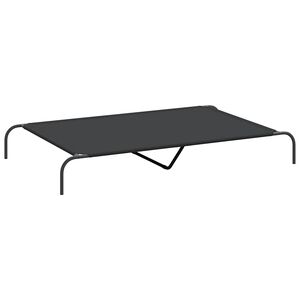 vidaXL Hundebett Erh&ouml;ht Schwarz 150x90x20 cm Oxford-Gewebe und Stahl