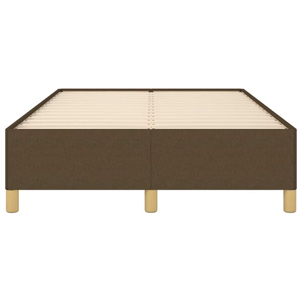 vidaXL Bettgestell ohne Matratze Dunkelbraun 120x190 cm Stoff