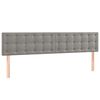 vidaXL Boxspringbett mit Matratze Hellgrau 120x190 cm Samt