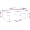 vidaXL Couchtisch mit Infinity-LED Braun Eichen-Optik 90x50x30 cm