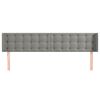 vidaXL Kopfteil mit Ohren Hellgrau 183x16x78/88 cm Samt