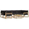 vidaXL Outdoor-Sofagarnitur 7 stk. Wei&szlig; und Schwarz