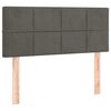 vidaXL Boxspringbett mit Matratze & LED Dunkelgrau 120x190 cm Samt