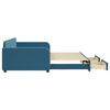 vidaXL Tagesbett Ausziehbar mit Schubladen Blau 100x200 cm Samt