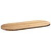 vidaXL Tischplatte 140x60x4 cm Massivholz Eiche Oval