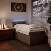 vidaXL Boxspringbett Matratze Cappuccino-Braun 100x200cm Kunstleder