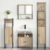 vidaXL Badezimmerm&ouml;bel-Set mit Regal 4 pcs Sonoma-Eiche Holzwerkstoff
