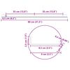 vidaXL Schwebendes Regal 2 pcs Senfgelb 80 x 9 x 2,5 cm Stahl