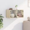 vidaXL Wandschrank mit Glast&uuml;ren Sonoma-Eiche 68,5x37x35 cm