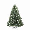 vidaXL K&uuml;nstlicher Weihnachtsbaum mit 150 LEDs Gr&uuml;n 150 cm PE und PVC